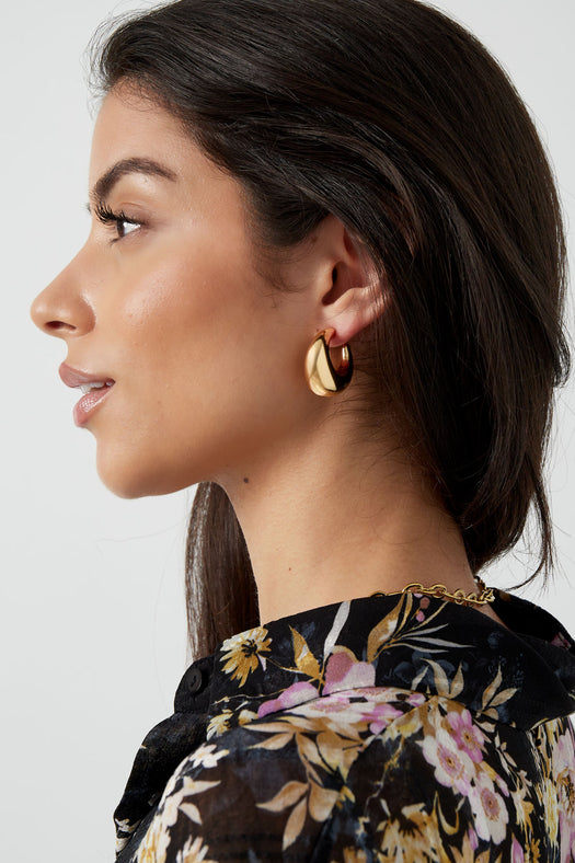 Chunky Original Gold Hoop Earrings - hus & co.