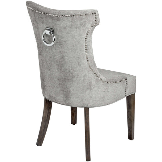 Silver High Wing Ring Backed Dining Chair - hus & co.