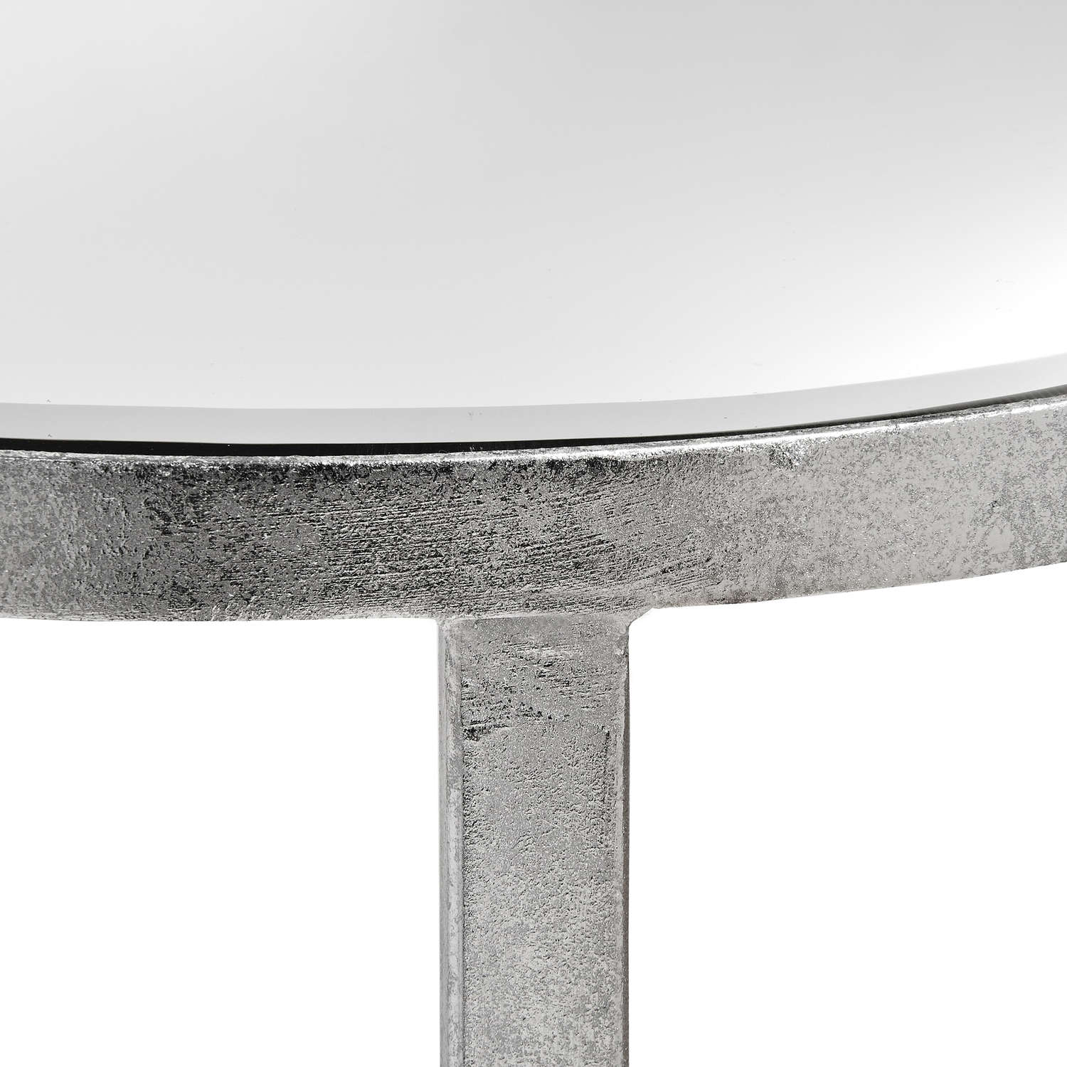 Mirrored Silver Half Moon Console Table - HUS & CO.