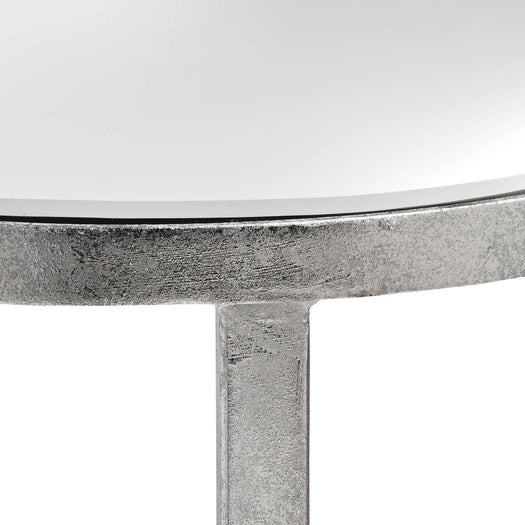 Mirrored Silver Half Moon Console Table - HUS & CO.