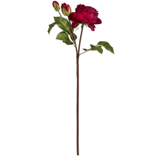 Deep Red Wedding Peony Rose Spray - hus & co.