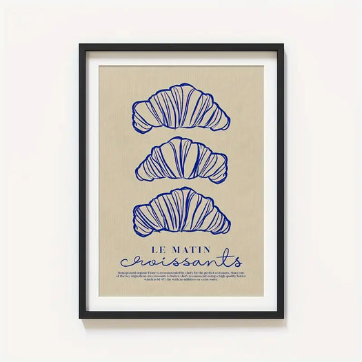 Breakfast Croissants Canvas Poster - HUS & CO.