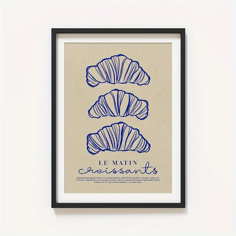 Breakfast Croissants Canvas Poster - HUS & CO.