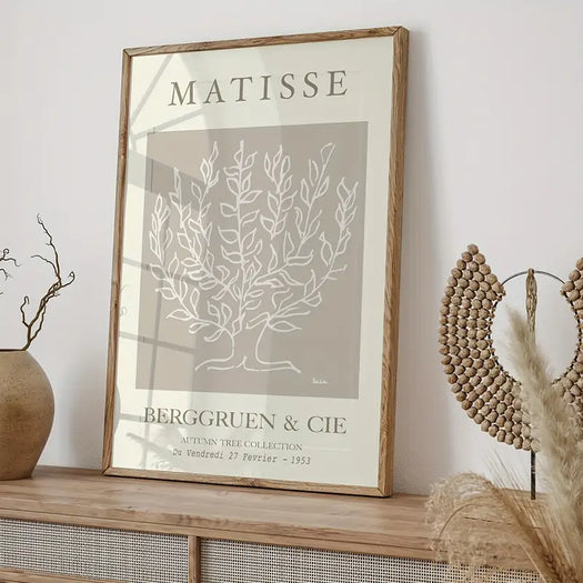 Set of 3 Neutral Matisse Abstract Canvas Posters - HUS & CO.