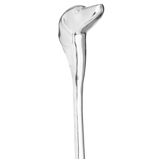 Silver Nickel Dog Head Detail Shoe Horn - HUS & CO.