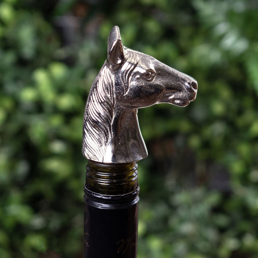 Silver Nickel Horse Bottle Stopper - HUS & CO.