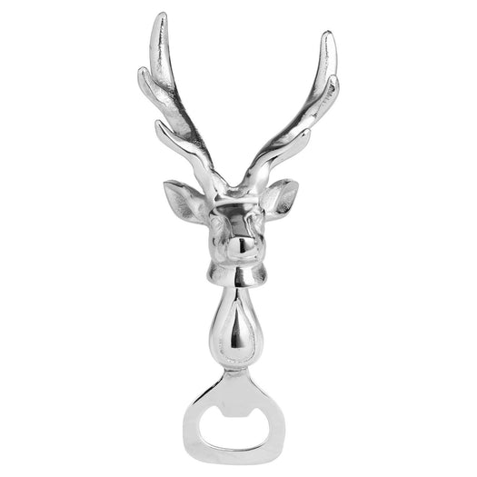 Silver Nickel Stag Head Detail Bottle Opener - HUS & CO.