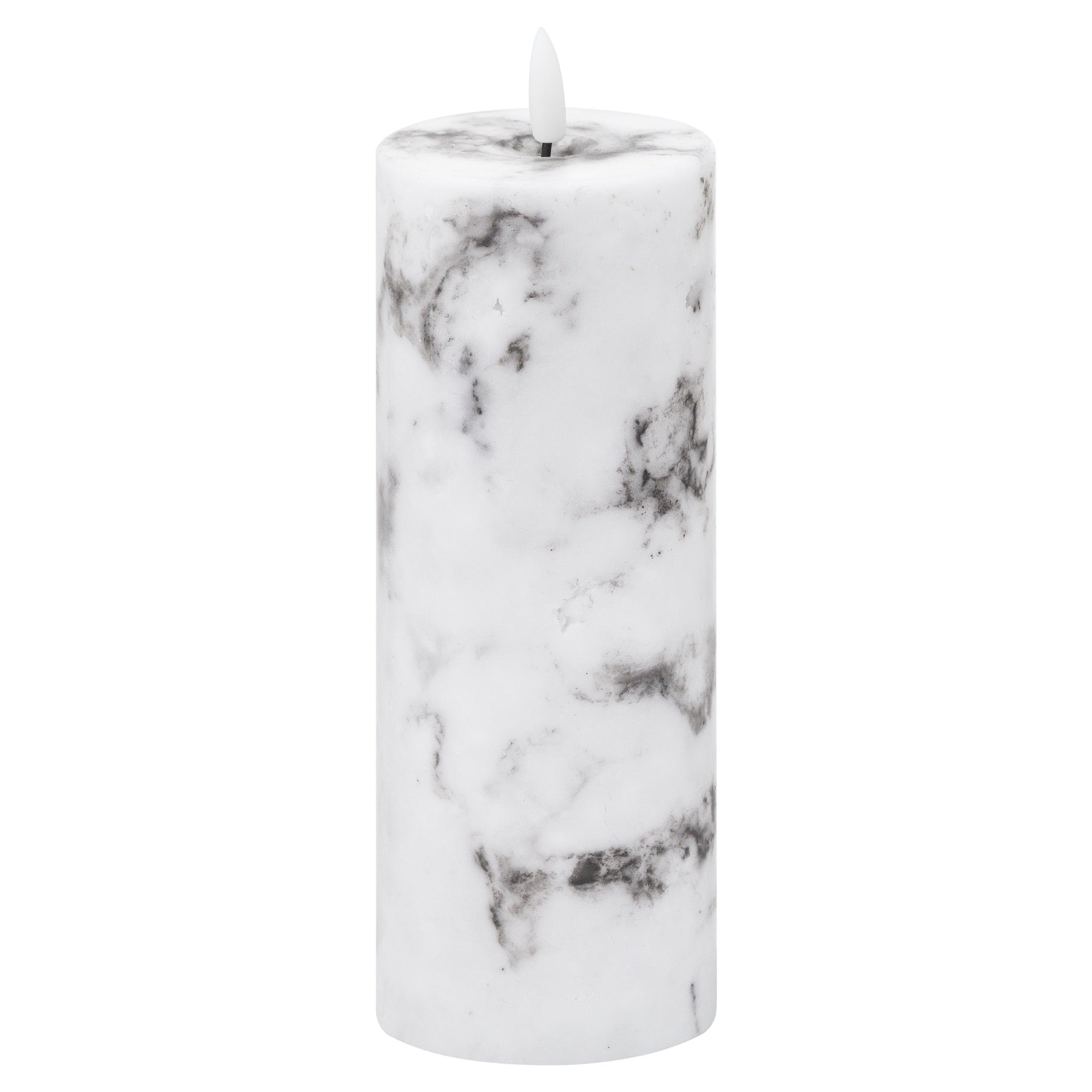 Luxe Collection Natural Glow 3x8 Marble Effect LED Candle - hus & co.