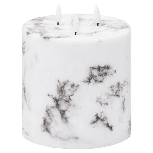 Luxe Collection Natural Glow 6x6 Marble Effect LED Candle - hus & co.