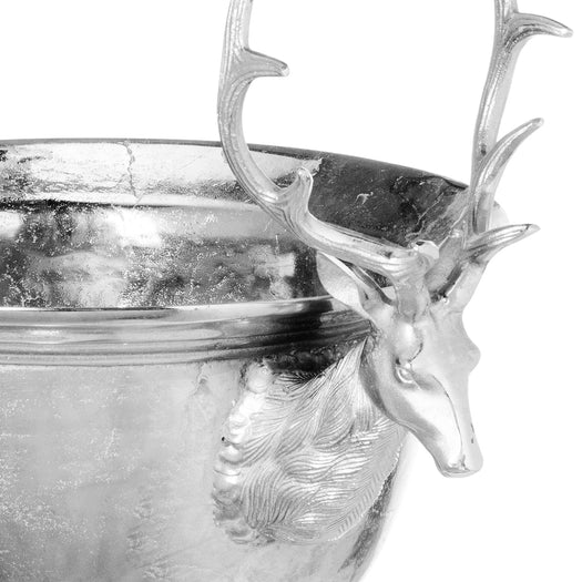 Large Aluminium Stag Champagne Cooler on Stand - HUS & CO.