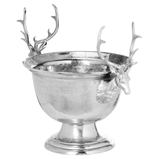 Large Aluminium Stag Champagne Cooler on Stand - HUS & CO.