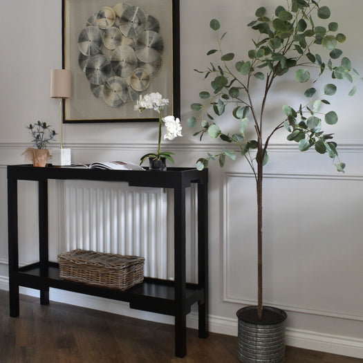 Large Eucalyptus Tree In Metallic Pot - hus & co.