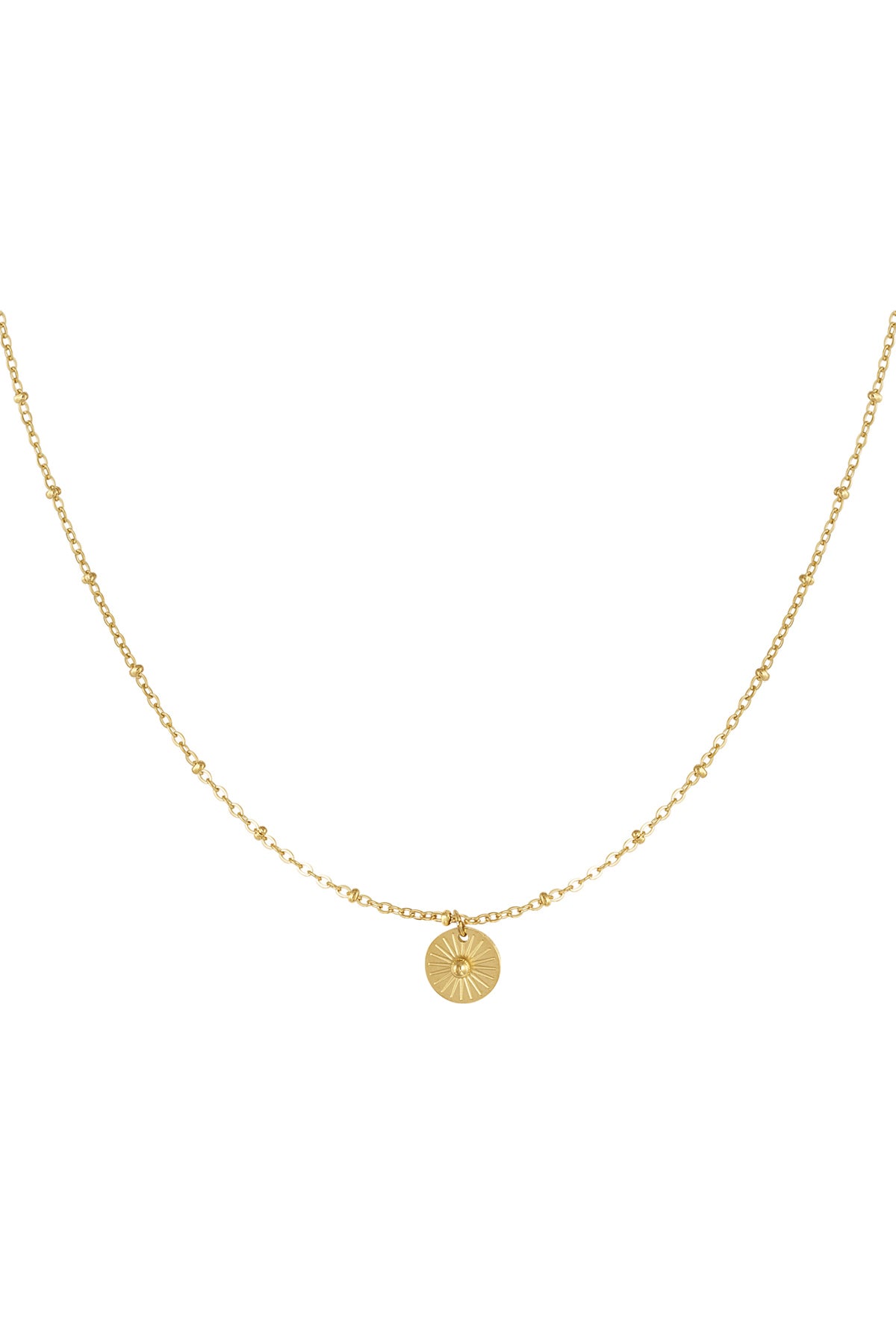 Beaded Gold Coin Necklace - hus & co.