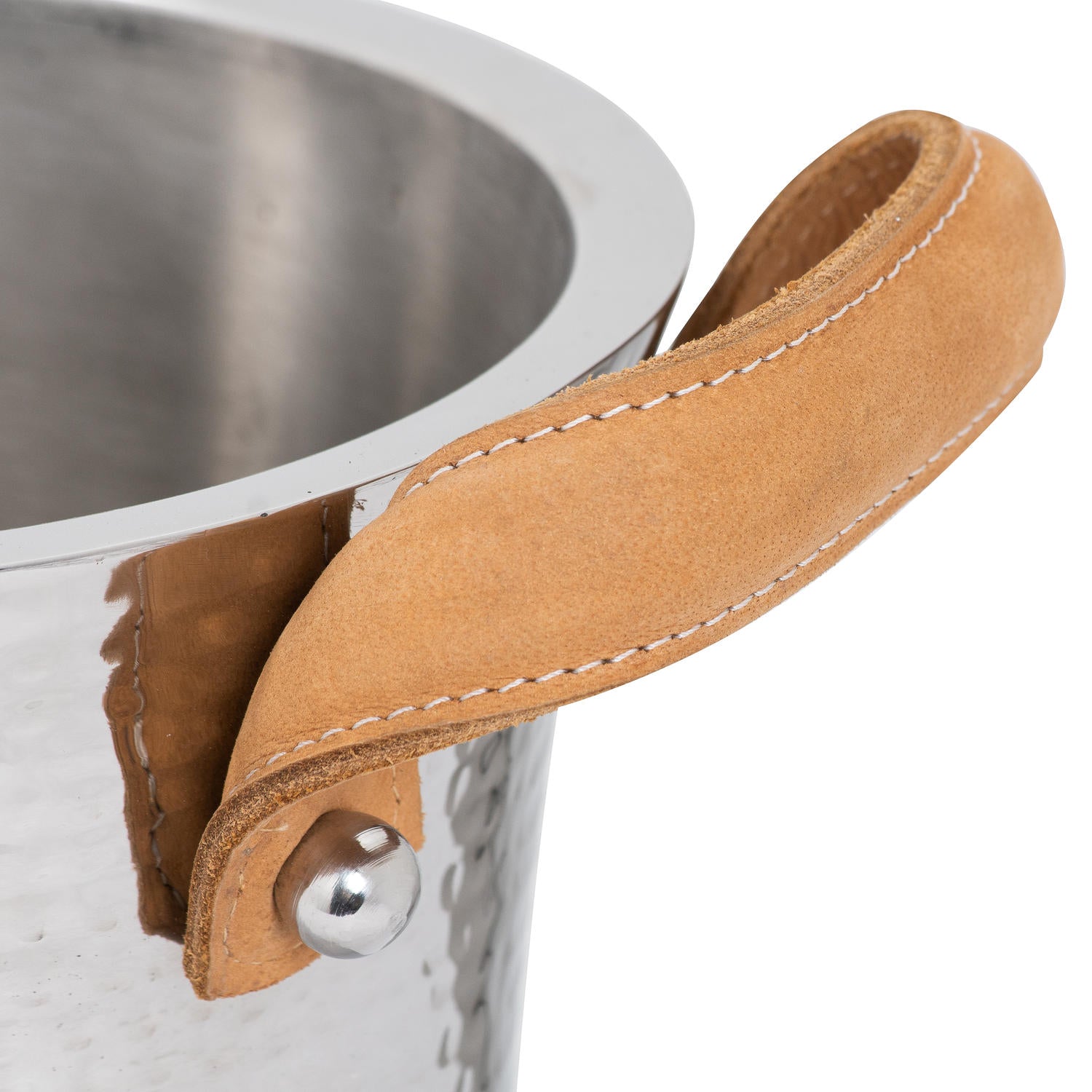 Leather Handled Ice Bucket - hus & co.