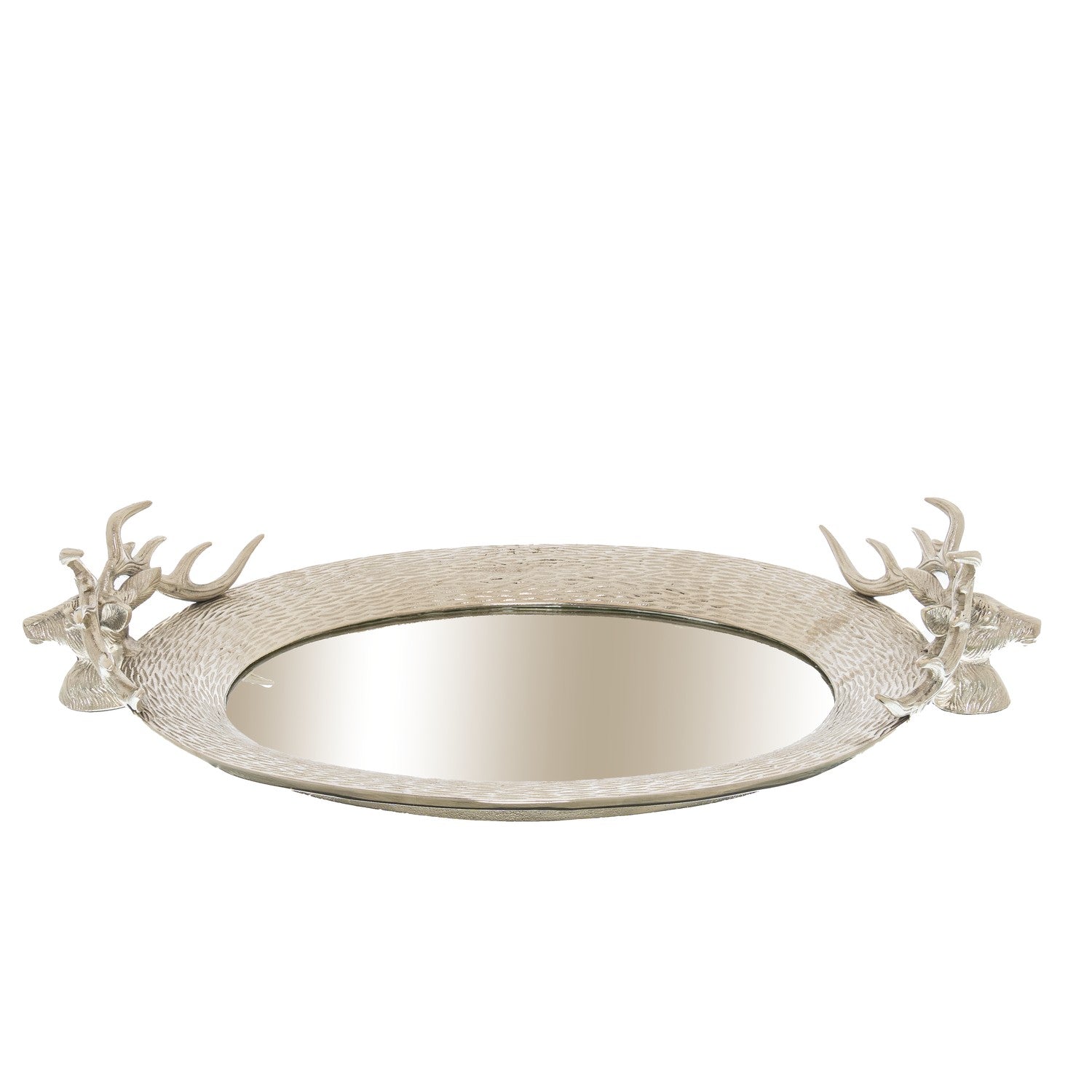 Large Mirrored Tray With Stag Heads - hus & co.