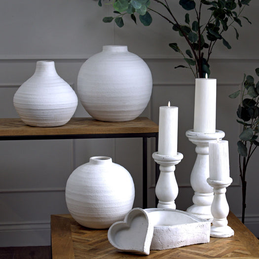 Amphora Matt White Ceramic Vase - hus & co.