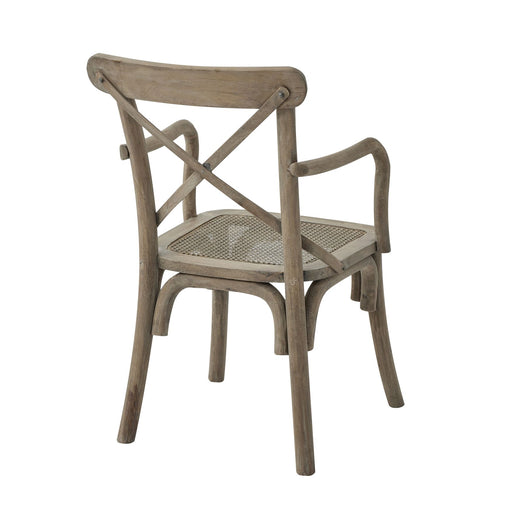 Copgrove Collection Cross Back Carver Chair With Rush Seat - hus & co.