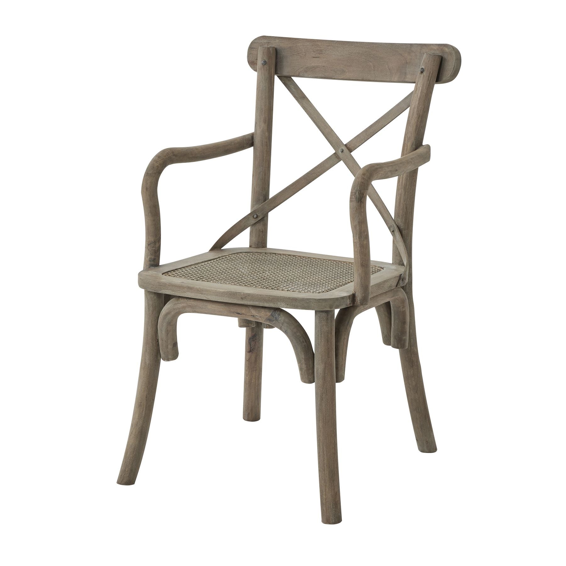 Copgrove Collection Cross Back Carver Chair With Rush Seat - hus & co.