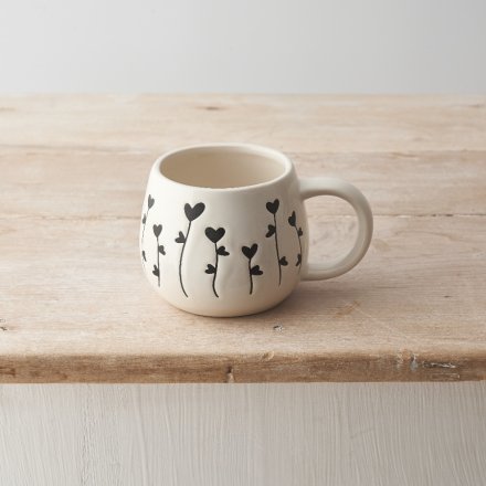 Heart Flower Mug, 13.5cm - hus & co.