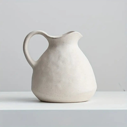 White Ceramic Vintage Jug - HUS & CO.