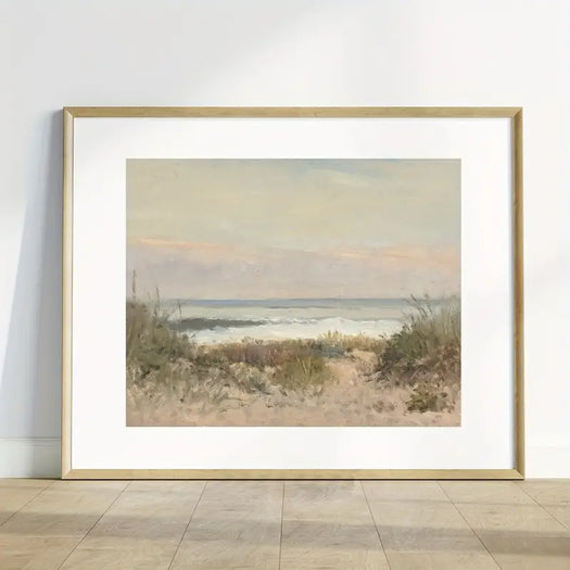 Vintage Coastal Landscape Oil Canvas Print - HUS & CO.