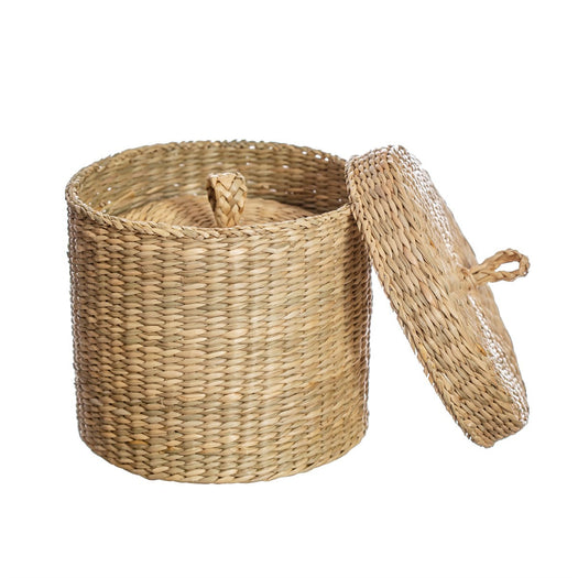 Seagrass Baskets With Lid - Set Of 2 - hus & co.