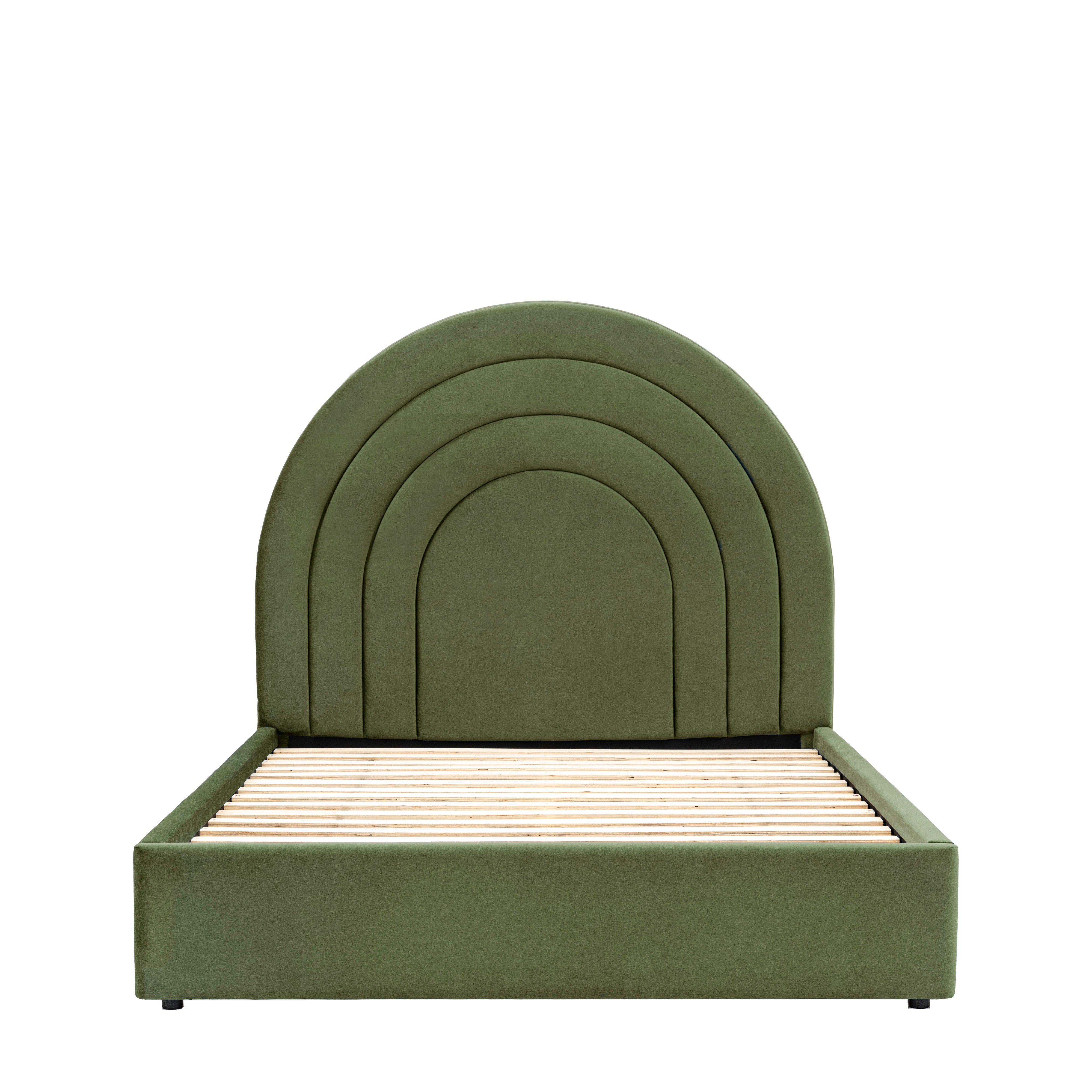 Arch King Bedstead - Olive - hus & co.