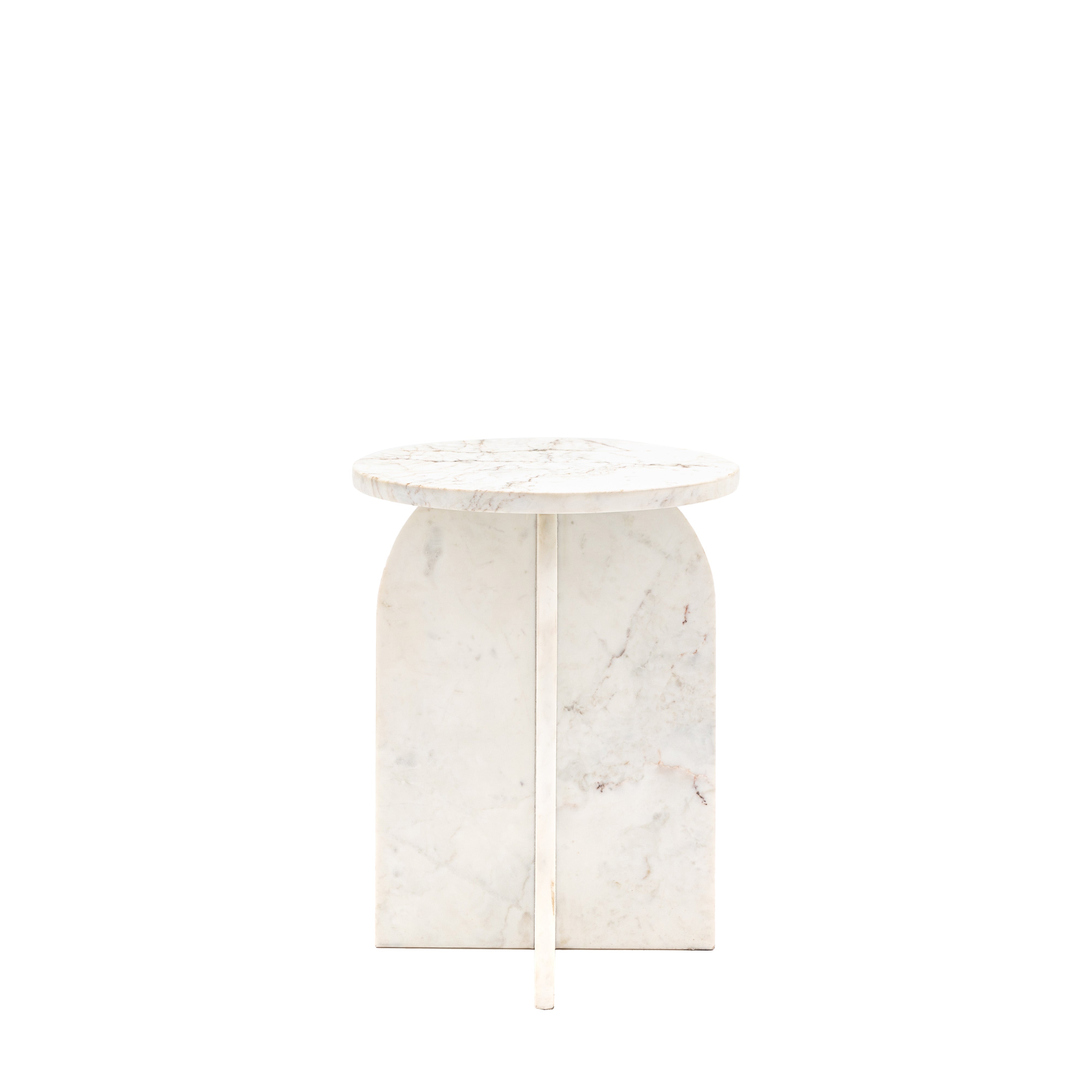 Amalfi Side Table - White - hus & co.