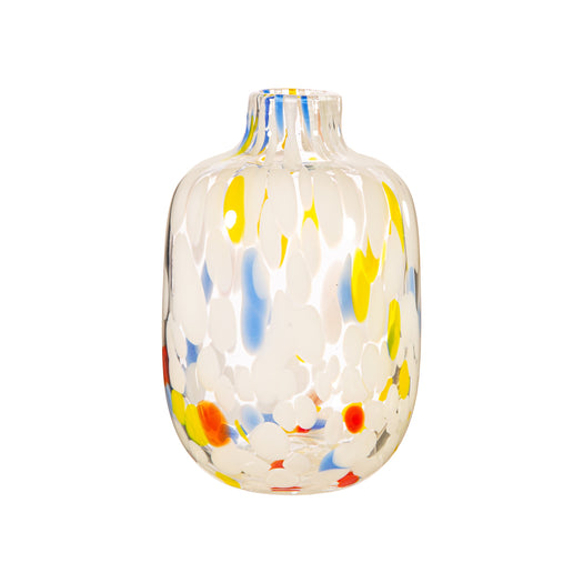 Small Multicoloured Speckled Glass Vase - hus & co.