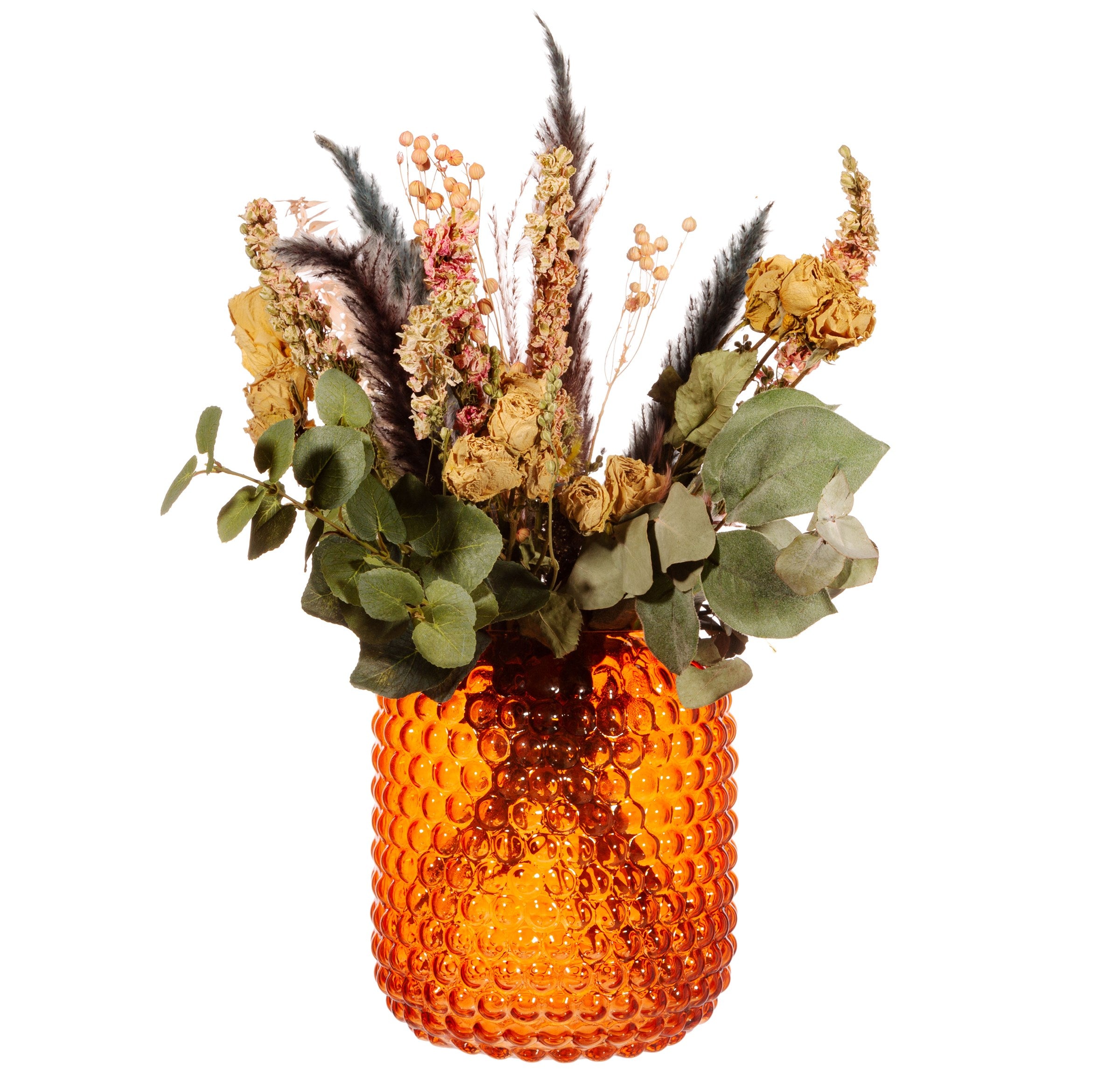 Amber Glass Bobble Vase - hus & co.