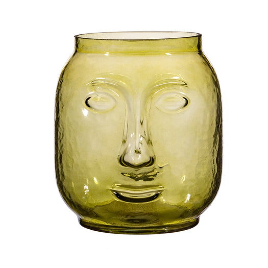 Olive Green Face Vase - hus & co.