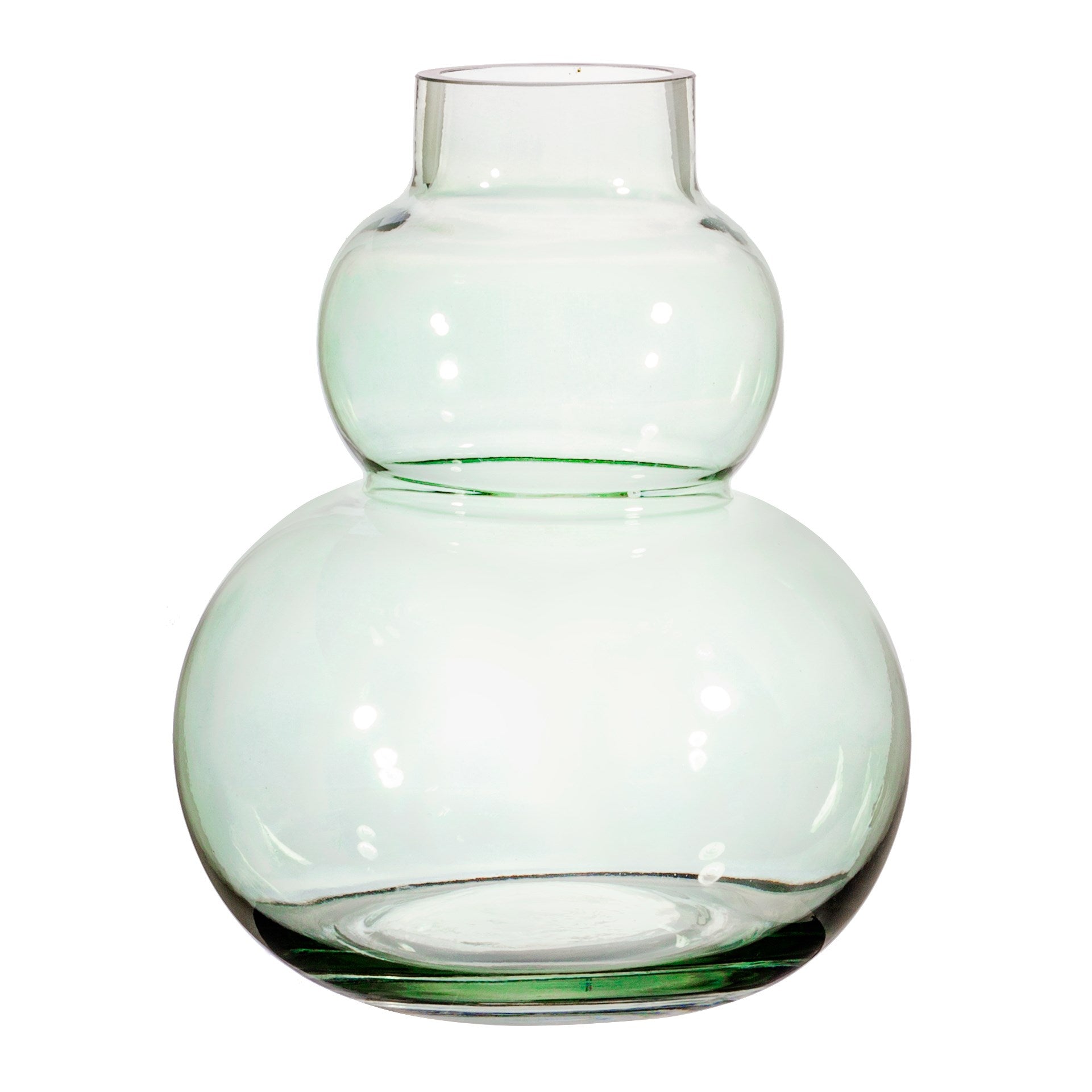 Glass Pebble Vase Pale Green - hus & co.