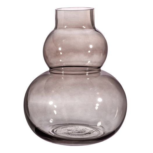 Glass Pebble Vase Grey Smoke - hus & co.