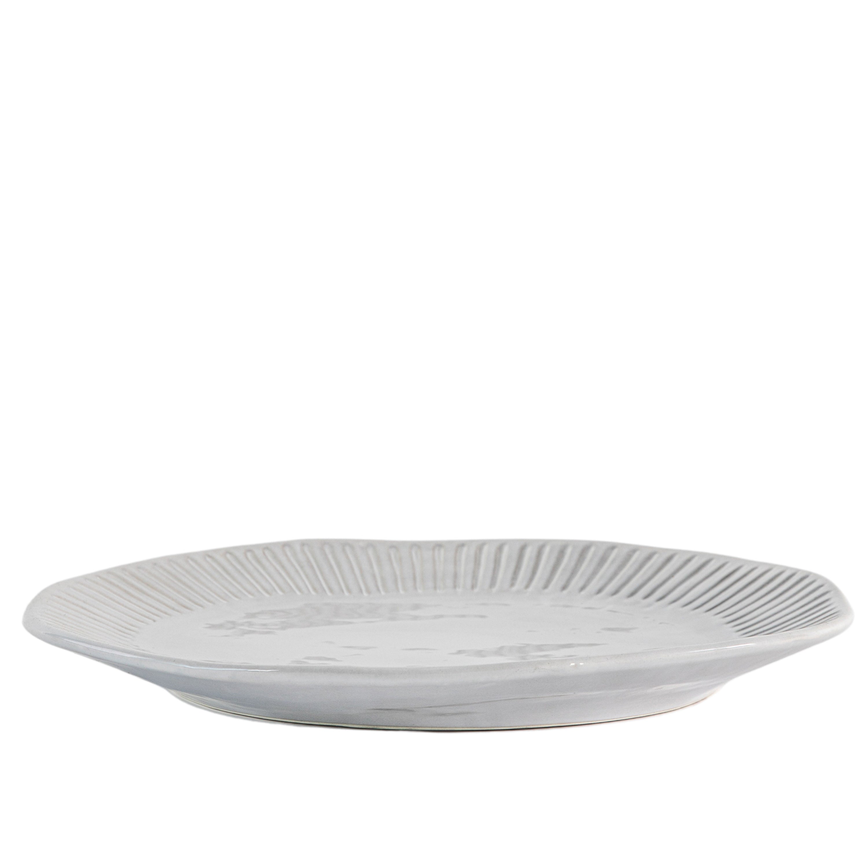 Organic Ridged Dinner Plate (Pack of 4) - HUS & CO.