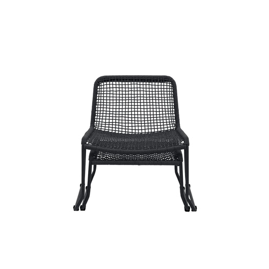 Sassano Lounge Chair with Footstool - Black - HUS & CO.