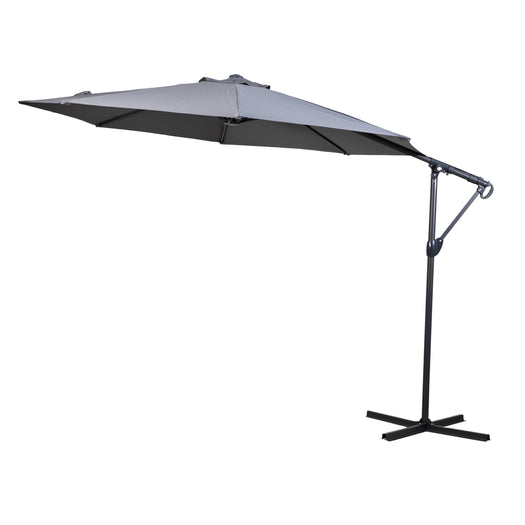 Vazzano 3m Cantilever Parasol - Grey - HUS & CO.