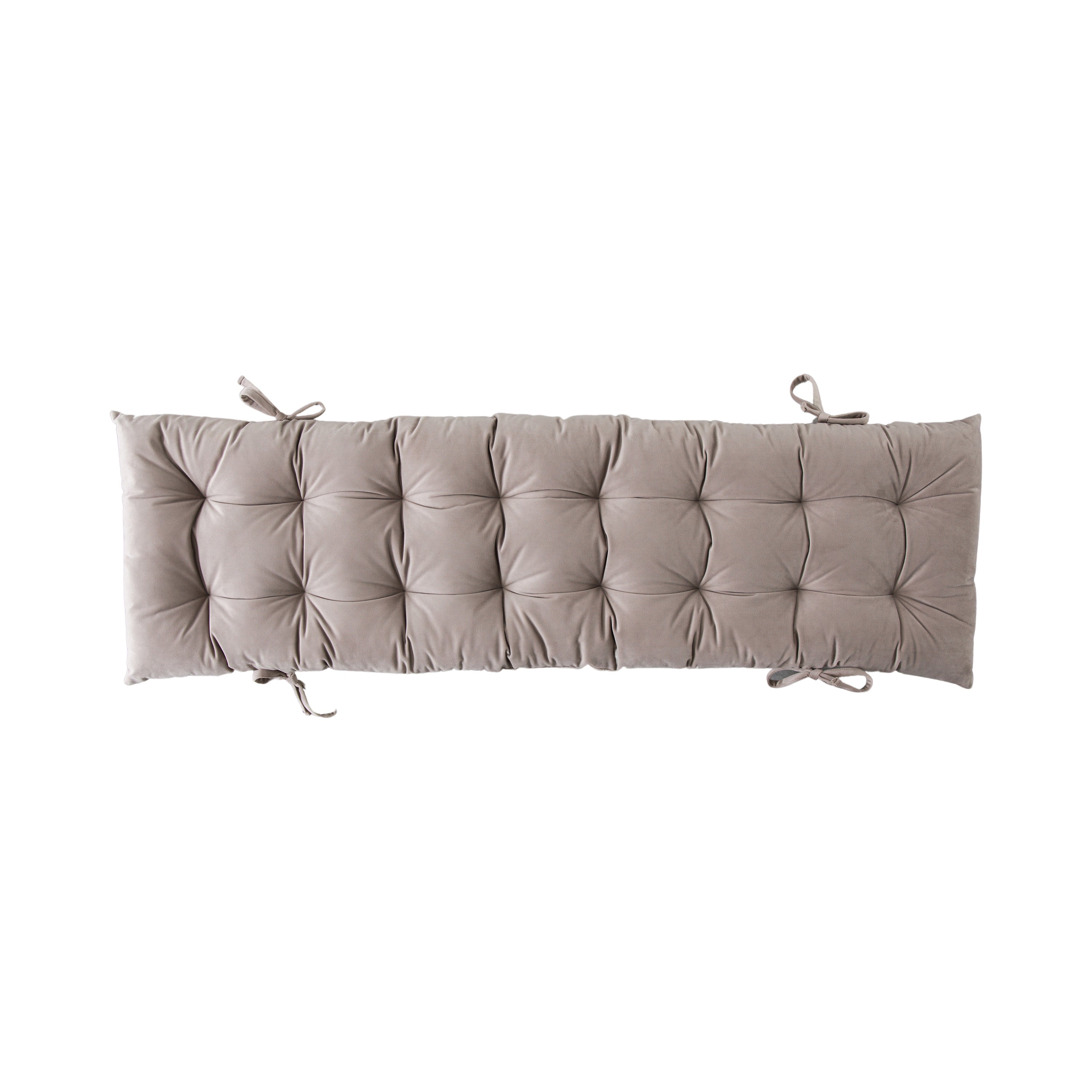 Grey Velvet Bench Pad - HUS & CO.