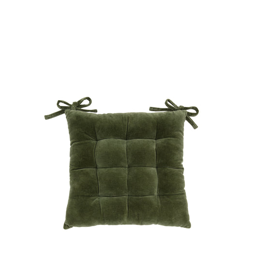 Cotton Velvet Seatpad - Olive - hus & co.