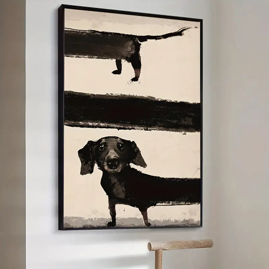 Dachshund Oil Canvas Poster - HUS & CO.