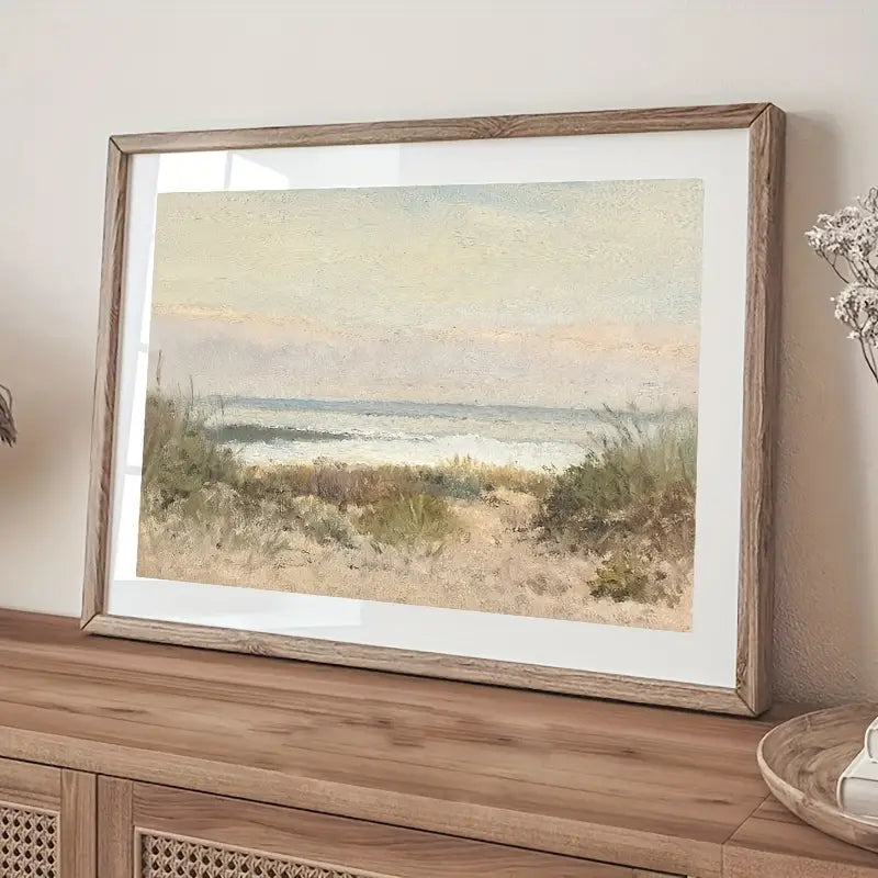 Vintage Coastal Landscape Oil Canvas Print - HUS & CO.