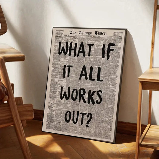 "What If It All Works Out?" Canvas Print - HUS & CO.