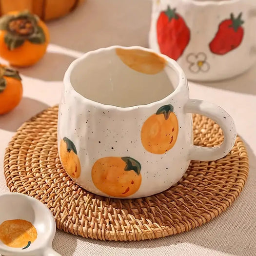 Persimmon Ceramic Coffee Mug - HUS & CO.