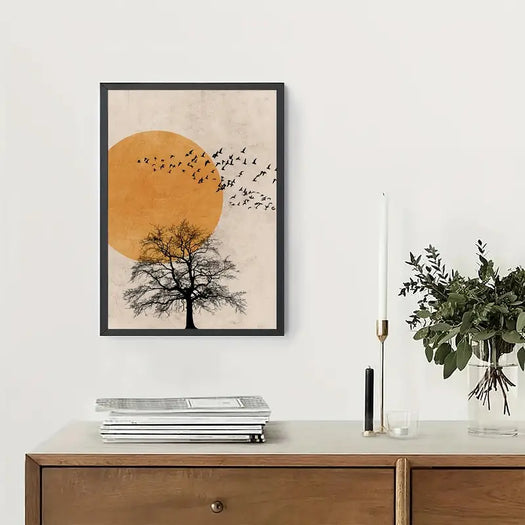 Tree Birds Silhouette Canvas Print - HUS & CO.