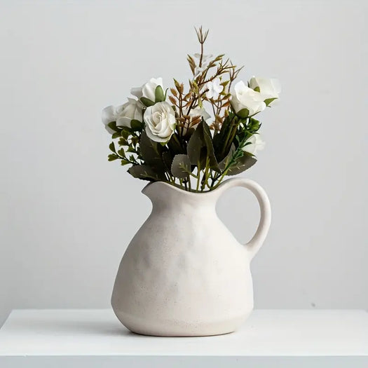 White Ceramic Vintage Jug - HUS & CO.