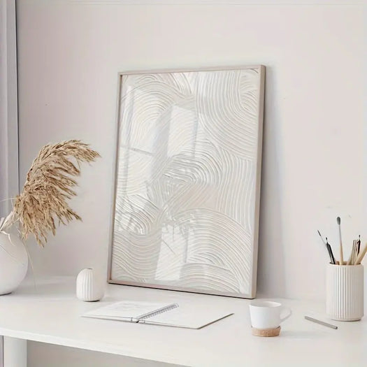 Abstract White Wall Print - HUS & CO.