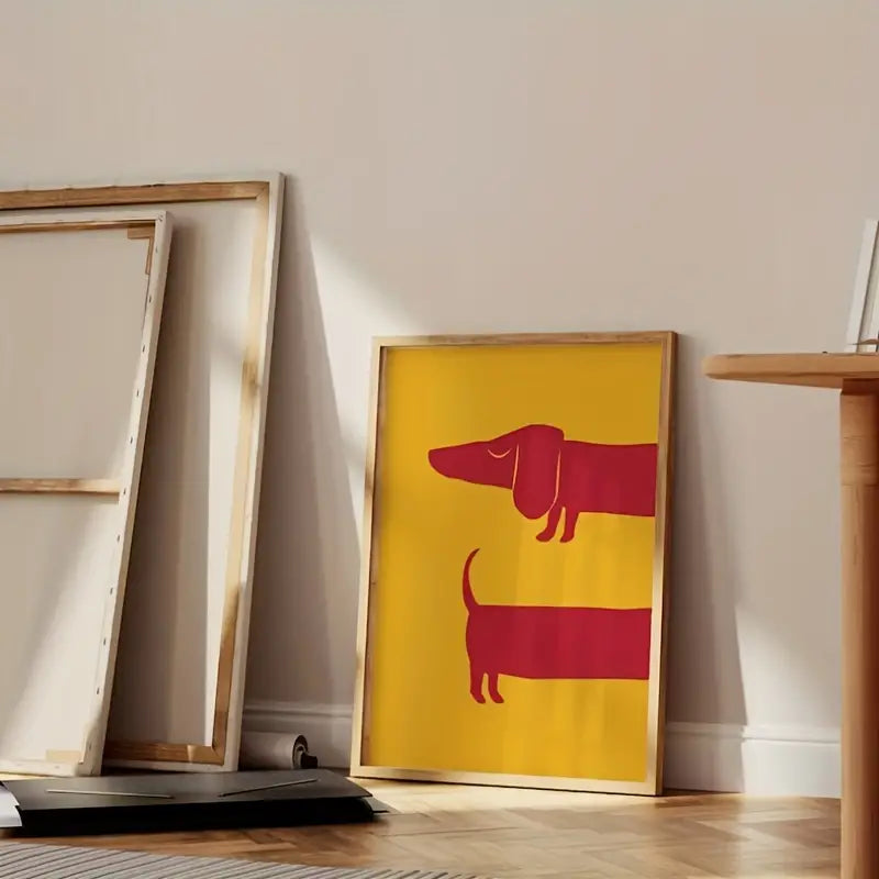 Retro Dachshund Canvas Print - HUS & CO.